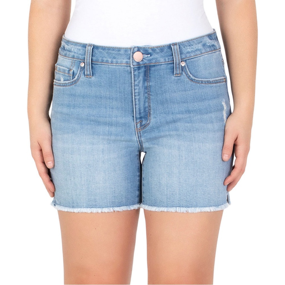 Seven7 women’s frayed denim shorts